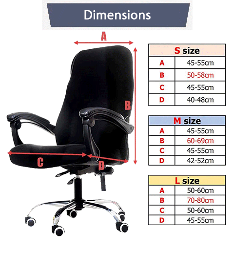 Dimensions office chair cover | comfy covers