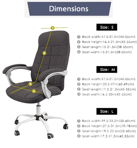 Dimensions Office Chair Cover | Comfy Cover