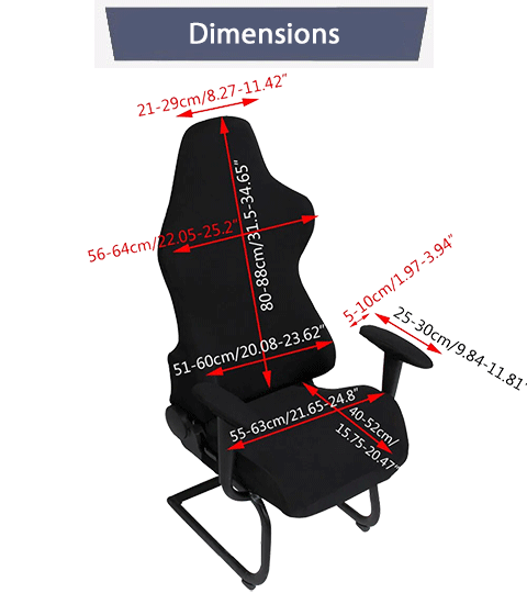 Dimensions Gamer Chair Covers | Comfy Covers