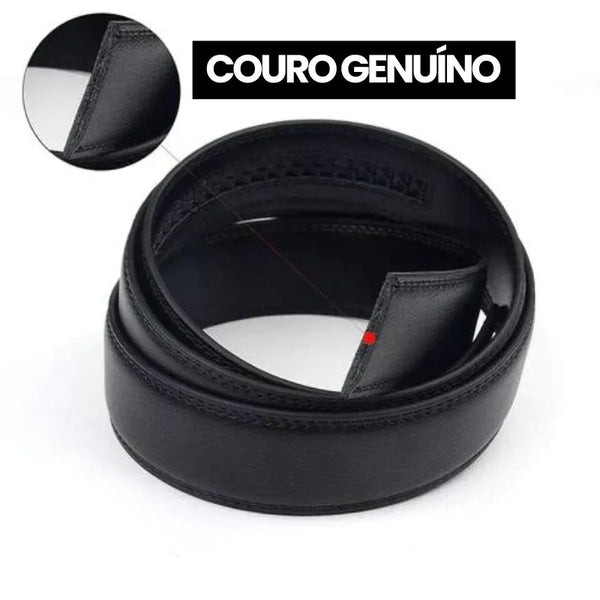 Cinto Masculino de Couro com Fivela Automática CKmn