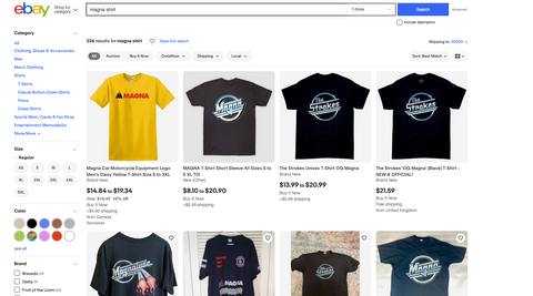 where to buy magna shirts - ebay