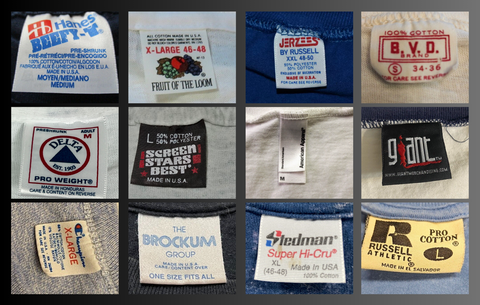 vintage shirt tags and brands