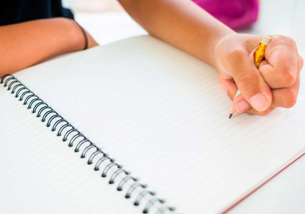 Children who are left-handed can learn to grip a pencil properly.