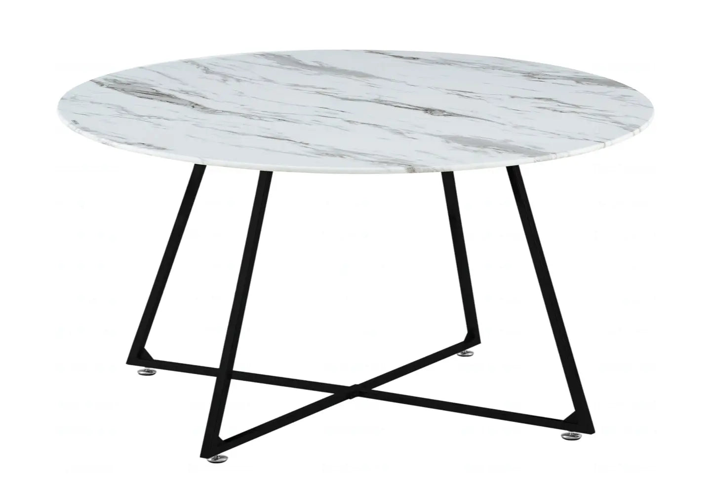 Table basse ronde noire marbre blanc GINA New Design