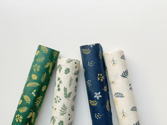 Gift wrapping paper (2 sheets)  Nagarjun - Emerald Green – LOKTAA