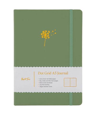 Troika Refillable Dot Grid Bullet Journal with Leatherette Cover