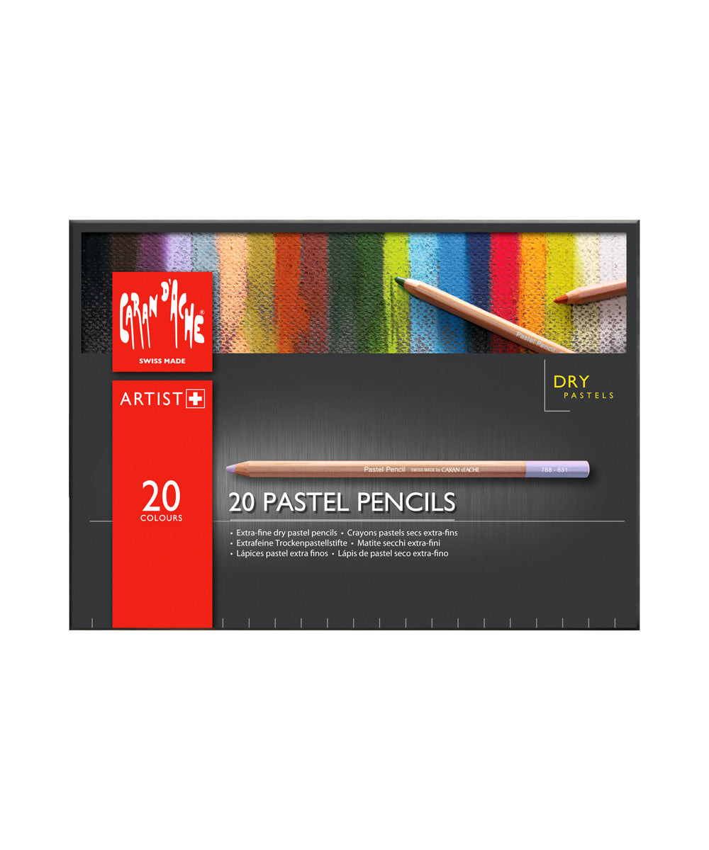 Caran d'Ache Pastel Pencils Coloured Pencils - Set of 20 | The Hamilton Pen  Company