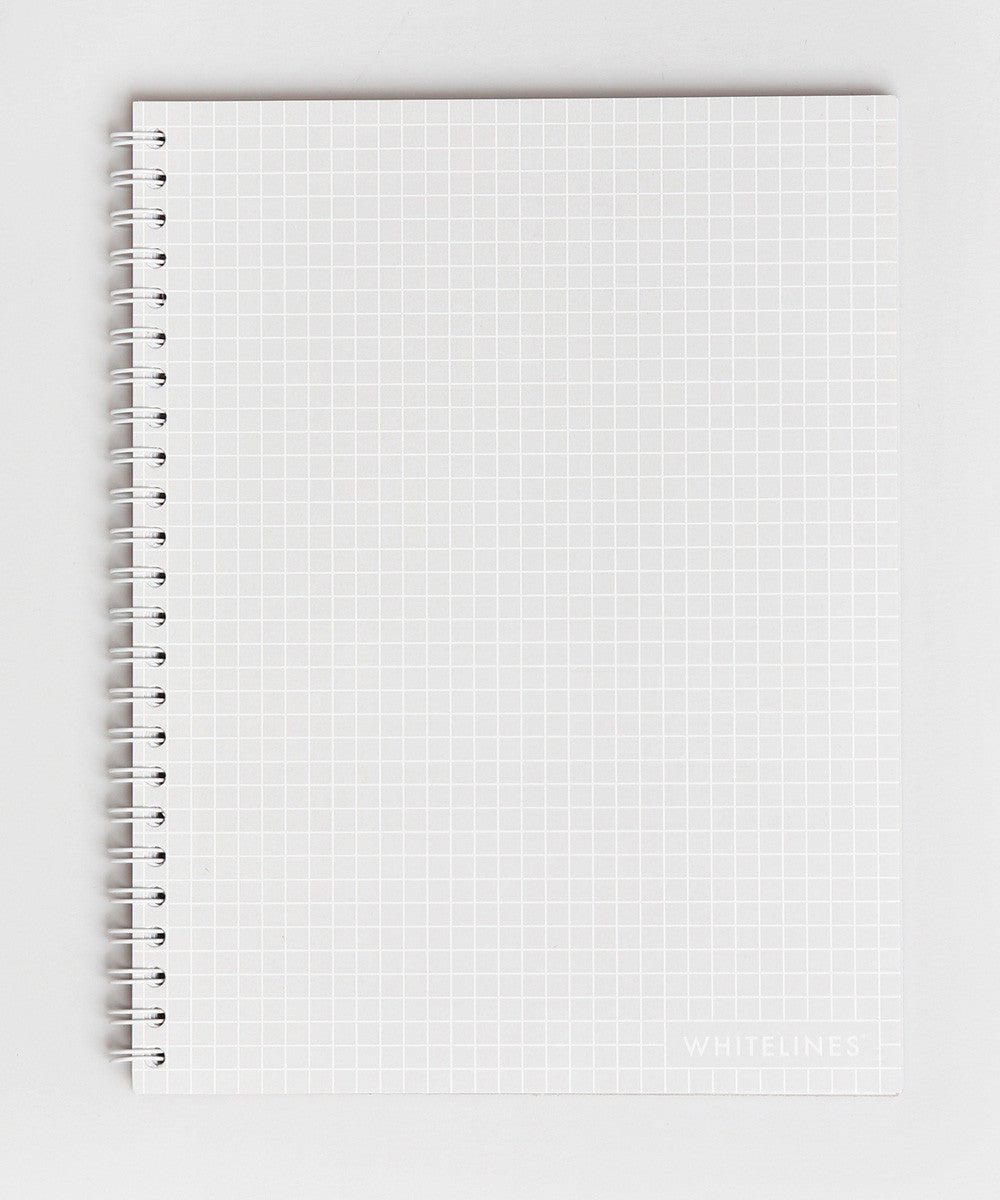 whitelines medium a5 spiral bound notebook squared