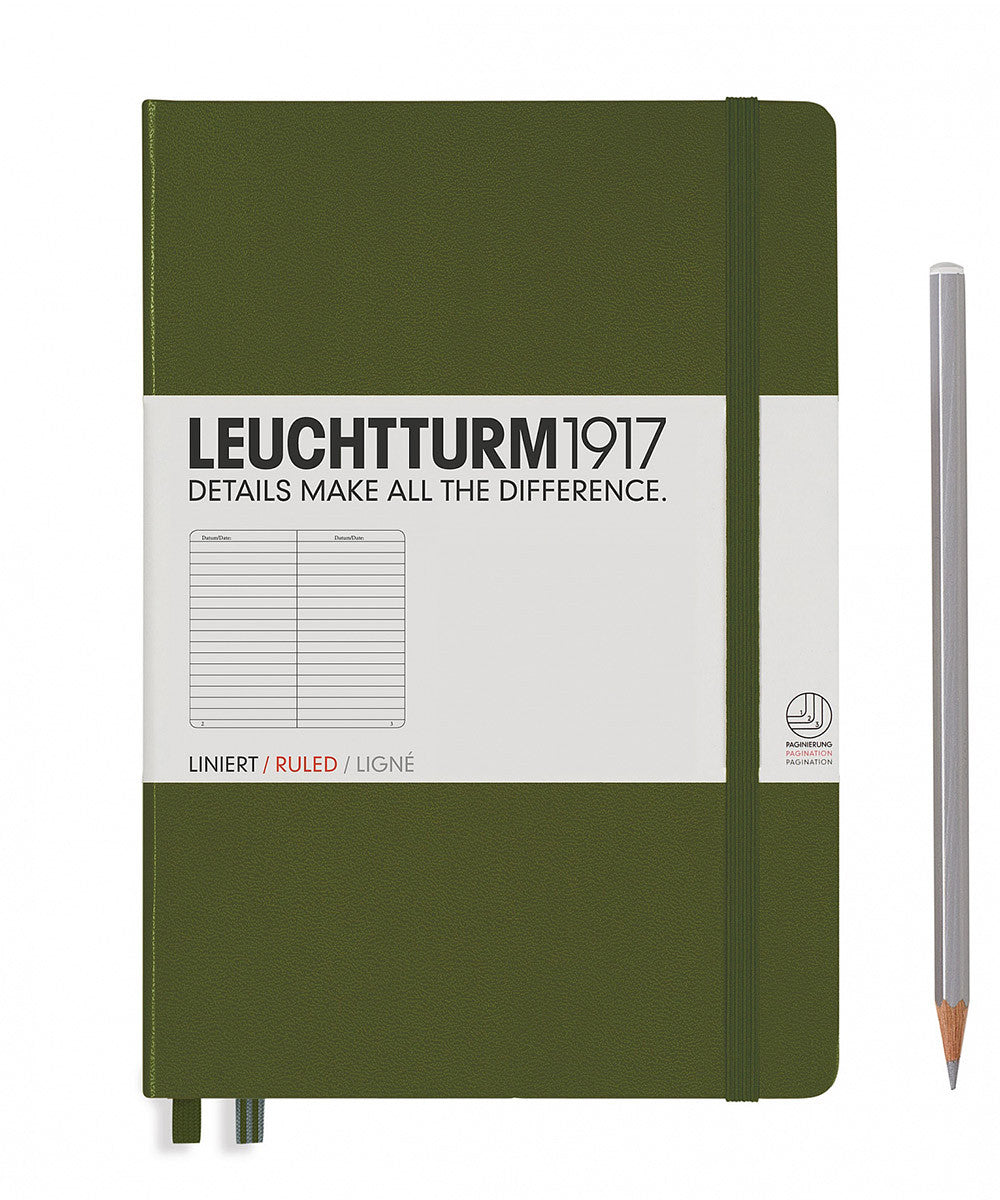 Leuchtturm1917 Medium (A5) Hardcover Notebook  Army  The Hamilton Pen