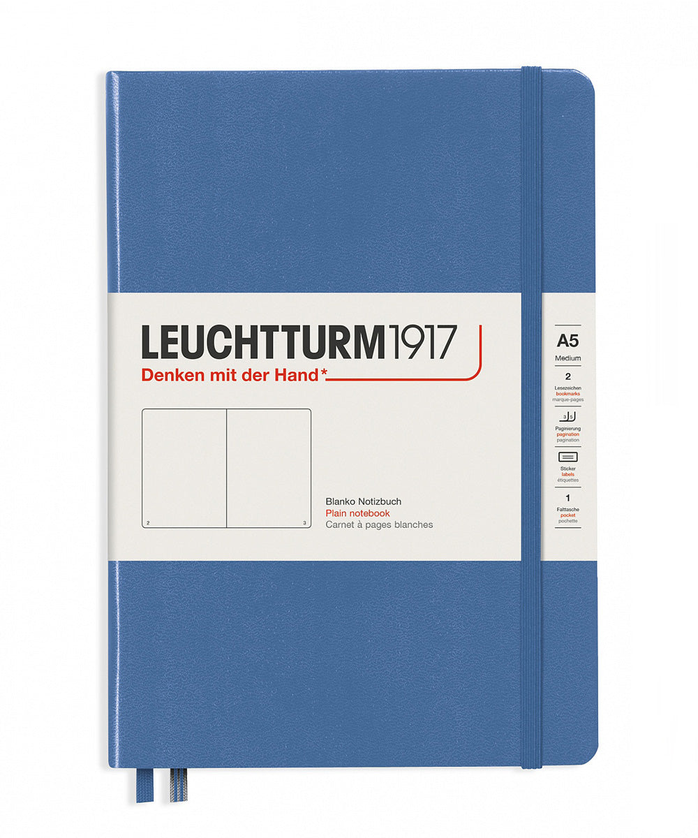Leuchtturm1917 Medium (A5) Hardcover Notebook  Denim  The Hamilton