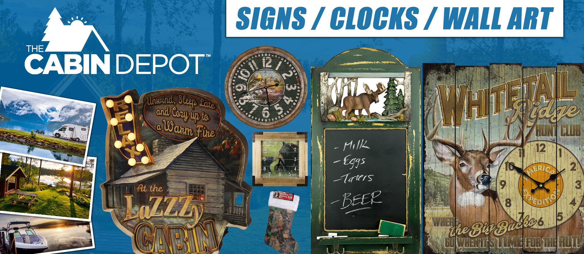 Wall Art Clocks Decor Signs The Cabin Depot ™ Off Grid Canada