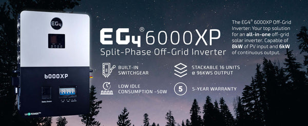 EG4 48V 120/240VAC 6000XP Split Phase Off-Grid Inverter