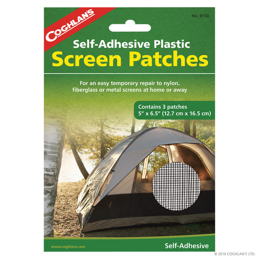 Coghlans Screen Patch - 3pk Accessories Coghlans- The Cabin Depot Off-Grid Off Grid Living Solutions Cabin Cottage Camp Solar Panel Water Heater Hunting Fishing Boats RVs Outdoors