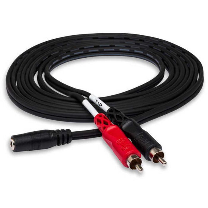 Hosa - CFR-210 - 10 ft Stereo Breakout Cable - 3.5mm TRS Female to Dual RCA Male