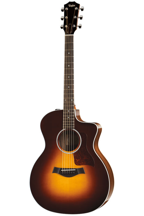 Taylor 214ce Deluxe Grand Auditorium Acoustic Electric Guitar - Tobacc