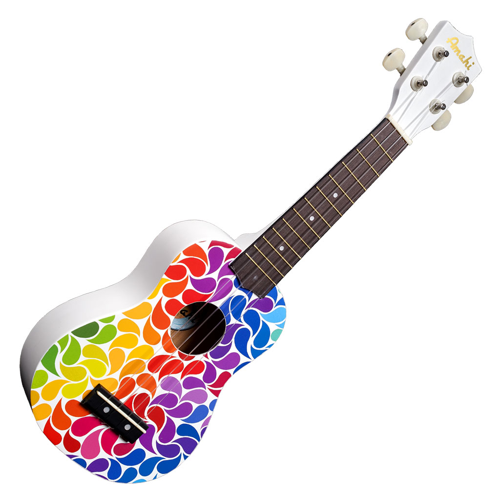 Amahi DDUK3 Soprano Ukulele with Rainbow Flower Design – Bananas at Large®