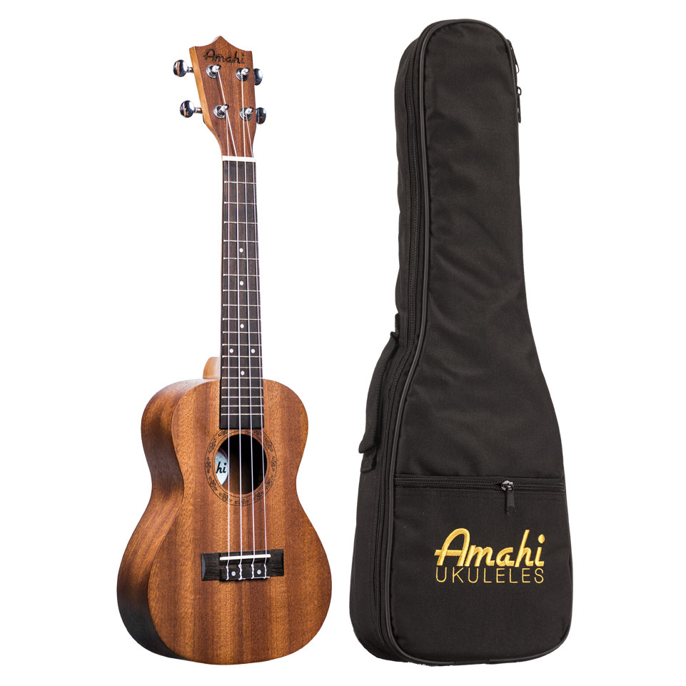 Amahi UK210C Traditional Shape Concert Ukulele with Gig Bag