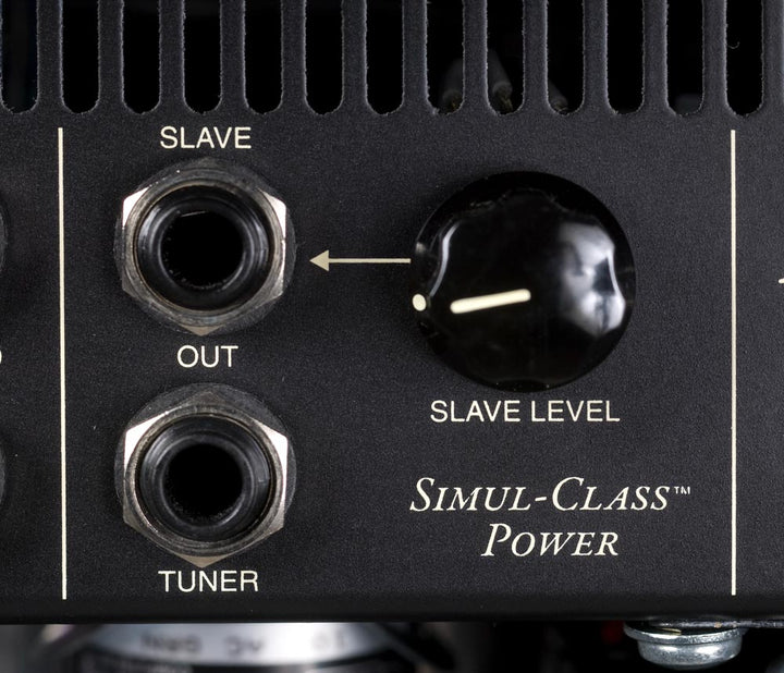 Slave level and output featuring Simul-Class Power logo