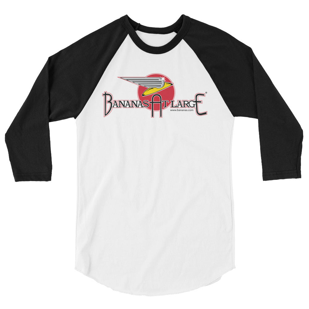 Bananas at Large? 3/4 Sleeve Raglan Shirt, Retro Logo - Unisex