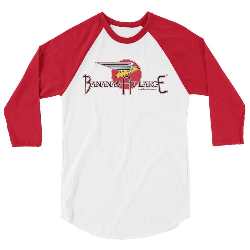 Bananas at Large? 3/4 Sleeve Raglan Shirt, Retro Logo - Unisex