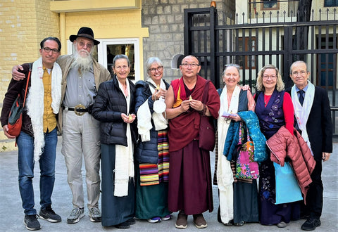 group photo in front of HHDL's office after private audience