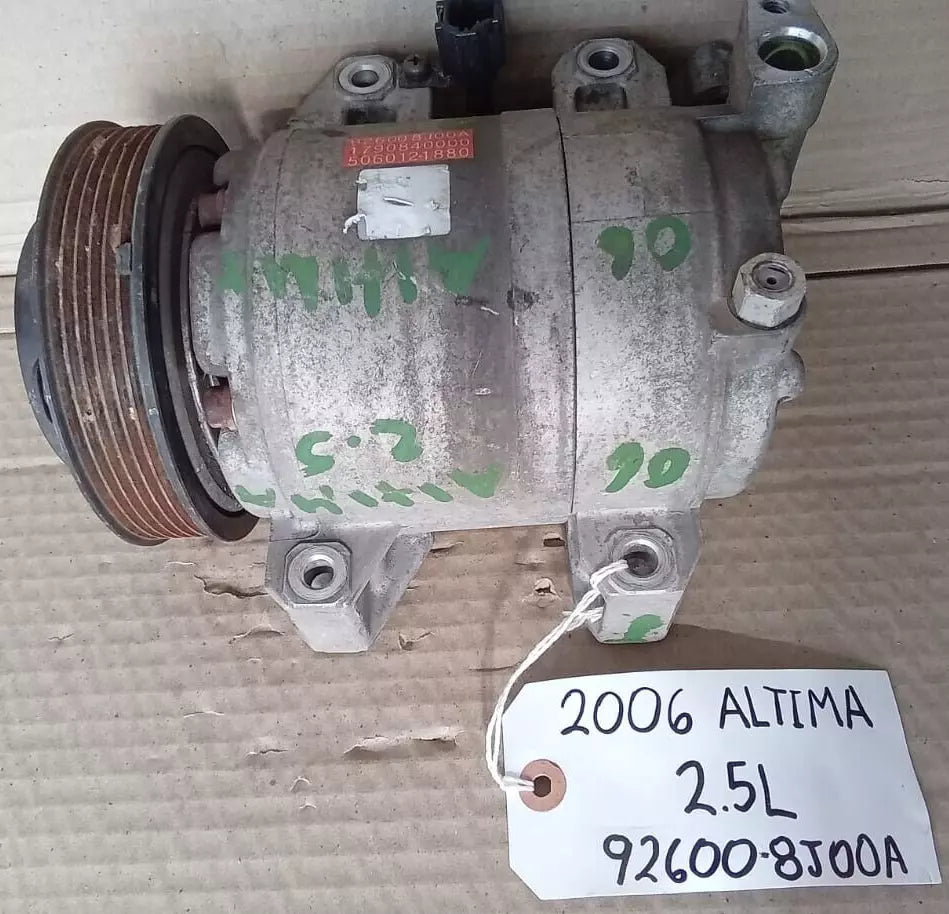 2002 2006 NISSAN ALTIMA 2.5L A/C COMPRESSOR 92600 8J00A   OEM