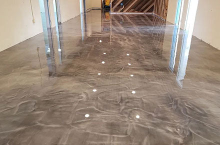 resin metallic epoxy floor