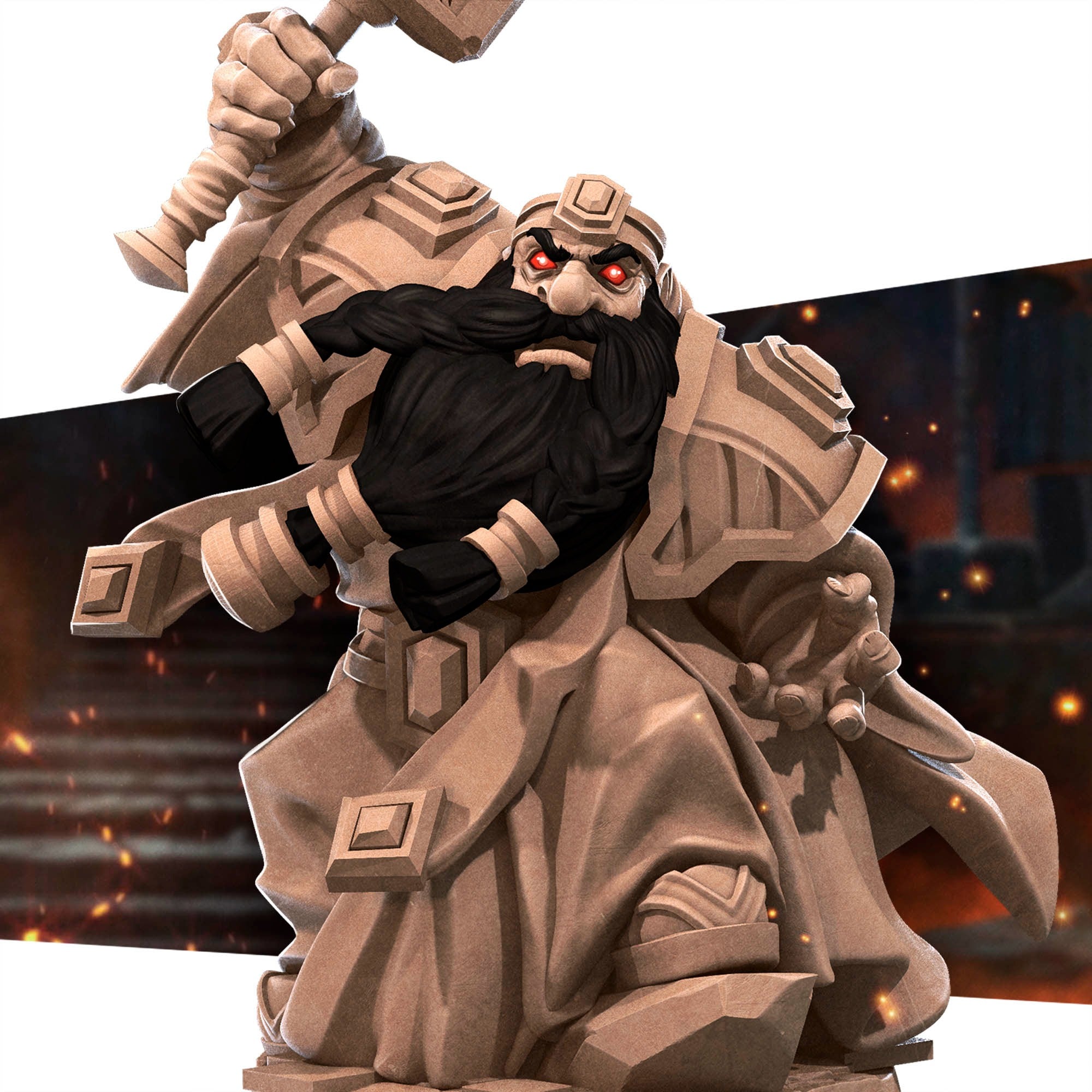 Dwarf Emperor - 3d Printed Miniature by Bite the Bullet