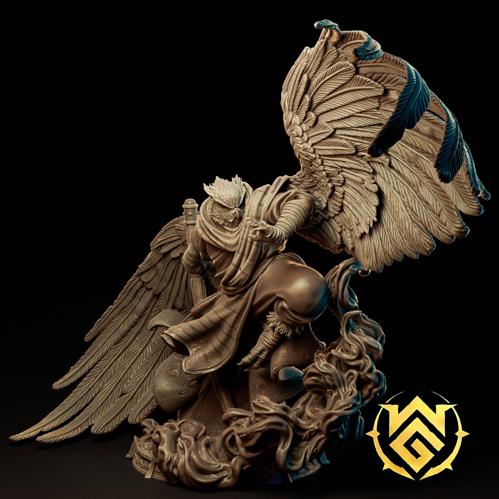 Anurak, the Zephyr - 3d Printed Miniature by The Witchguild