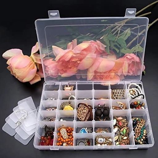 1371 Dividers Tray Organizer Clear Plastic Bead Storage Tray (Multicolour)  at Rs 24.20, Plastic Trays
