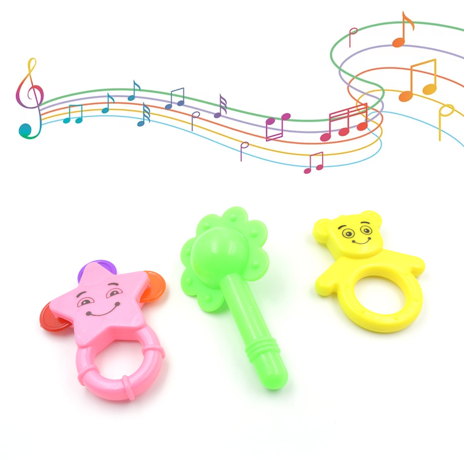 4372 New Born Babies with Attractive Colors and Khanjari Rattle, Musical Gallery Khanjari Musical Instrument Toy Baby Play Toy Fun Return Gift for Kids Birthday (3 Pc Set) 4372 New Born Babies with Attractive Colors and Khanjari Rattle, Musical Gallery Khanjari Musical Instrument Toy Baby Play Toy Fun Return Gift for Kids Birthday (3 Pc Set)