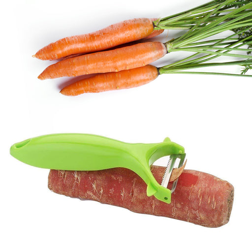 Green Stainless Steel and Plastic 2404 Smart Multifunctional Vegetable/Fruit  Peeler for Kitchen