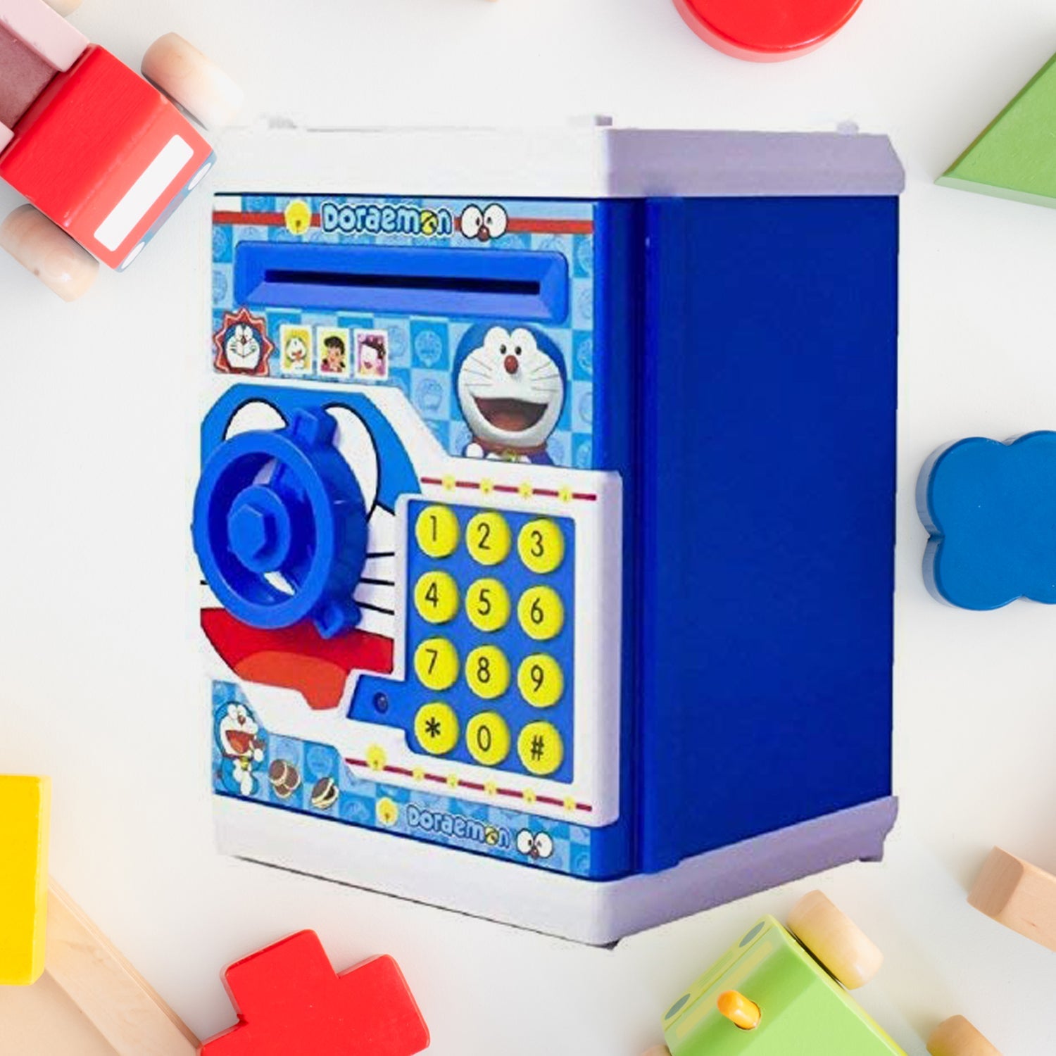 Money Safe ATM Kids Piggy Savings Bank with Electronic Lock Piggy Bank ATM with Password, Cartoon Piggy Bank for Kids (Mix Color)