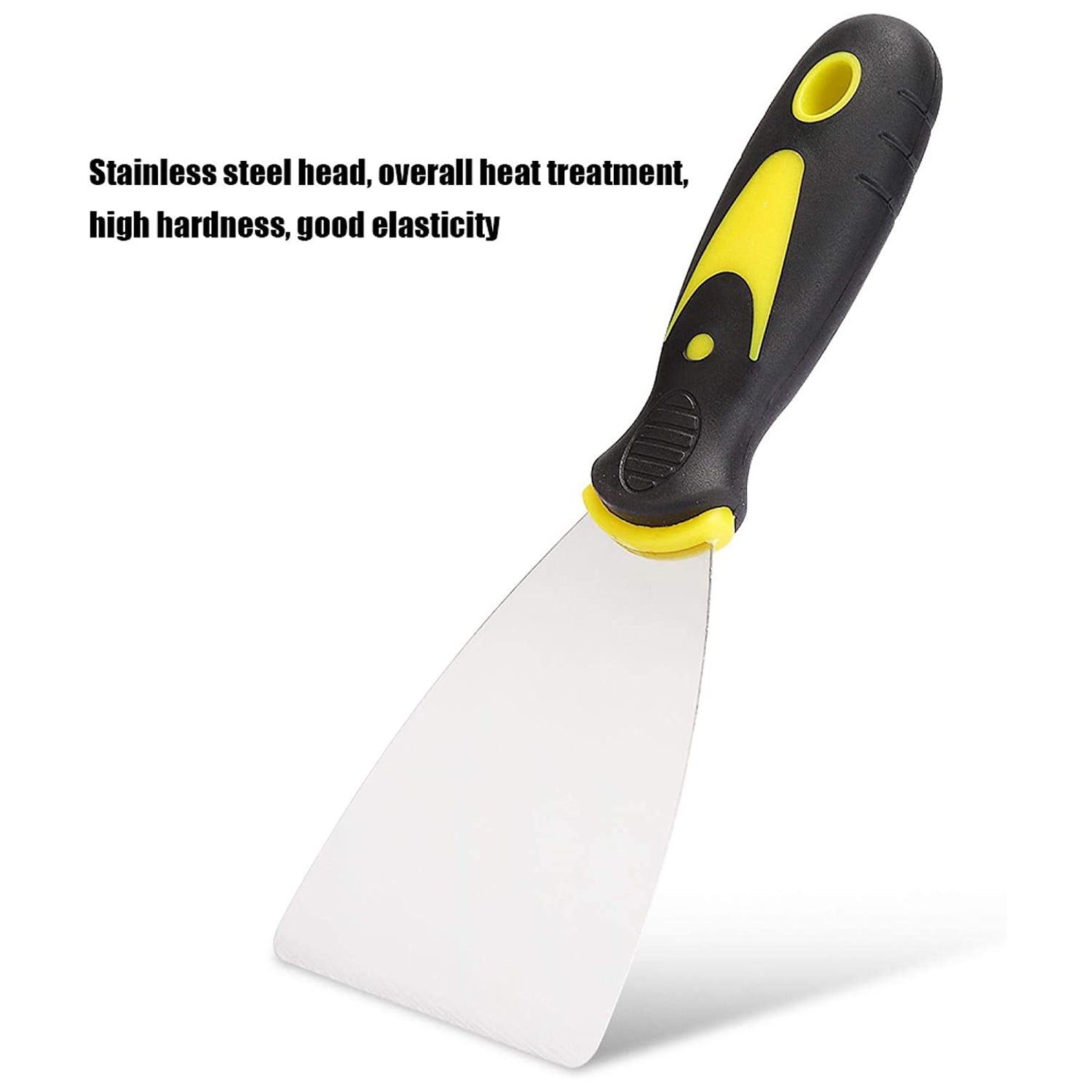 7479 Putty Knife Set with Soft Rubber Handle for Drywall, Putty, Decals, Baking, Patching and Painting