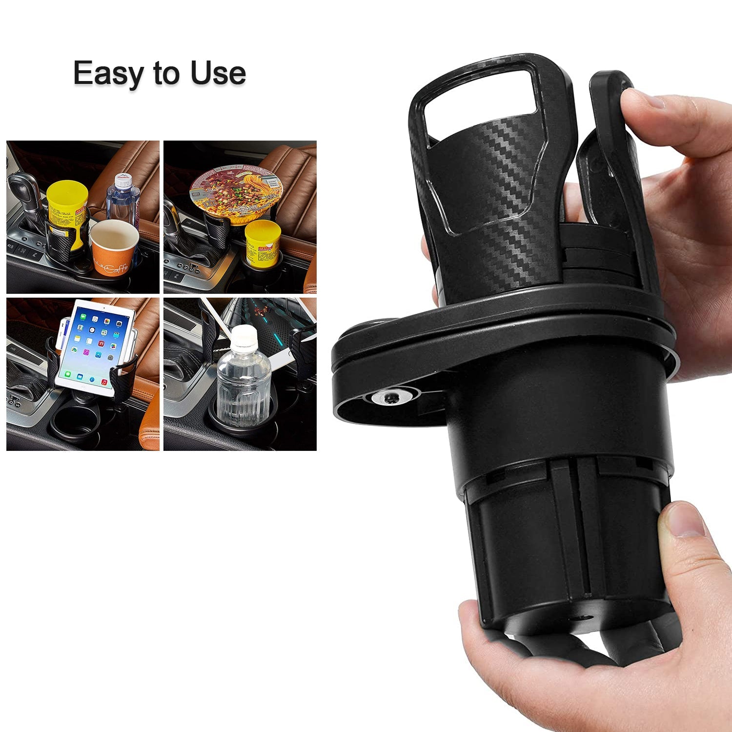 Cup Holder, Seat Cup Holder Suitable for 20oz Water Bottles 2 in 1 Cup Holder Universal Vehicle Seat Bottle Mount with Set of Sponge Cushion for Vehicle