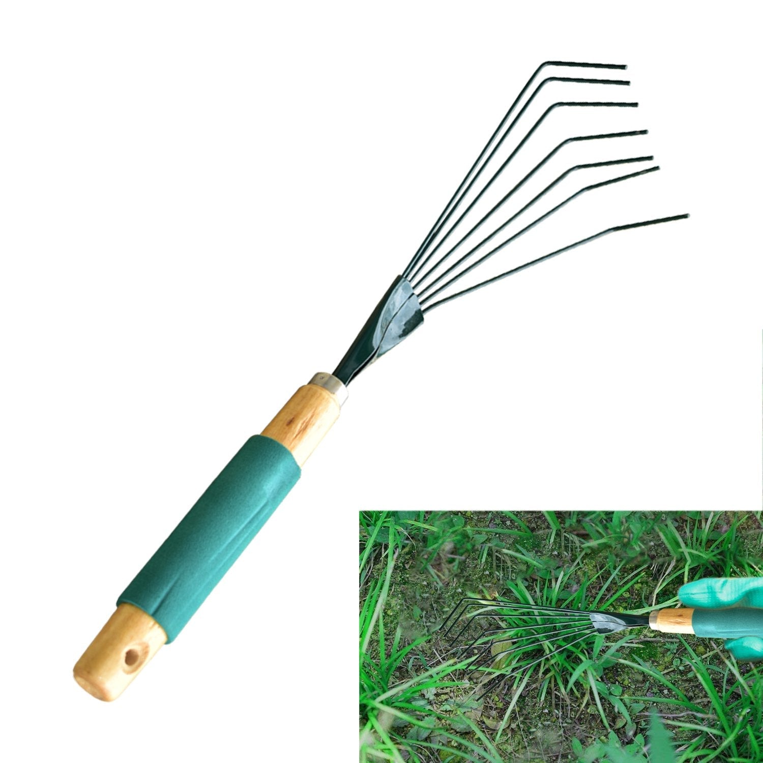 Stainless Steel Tooth Garden Leaf Rake