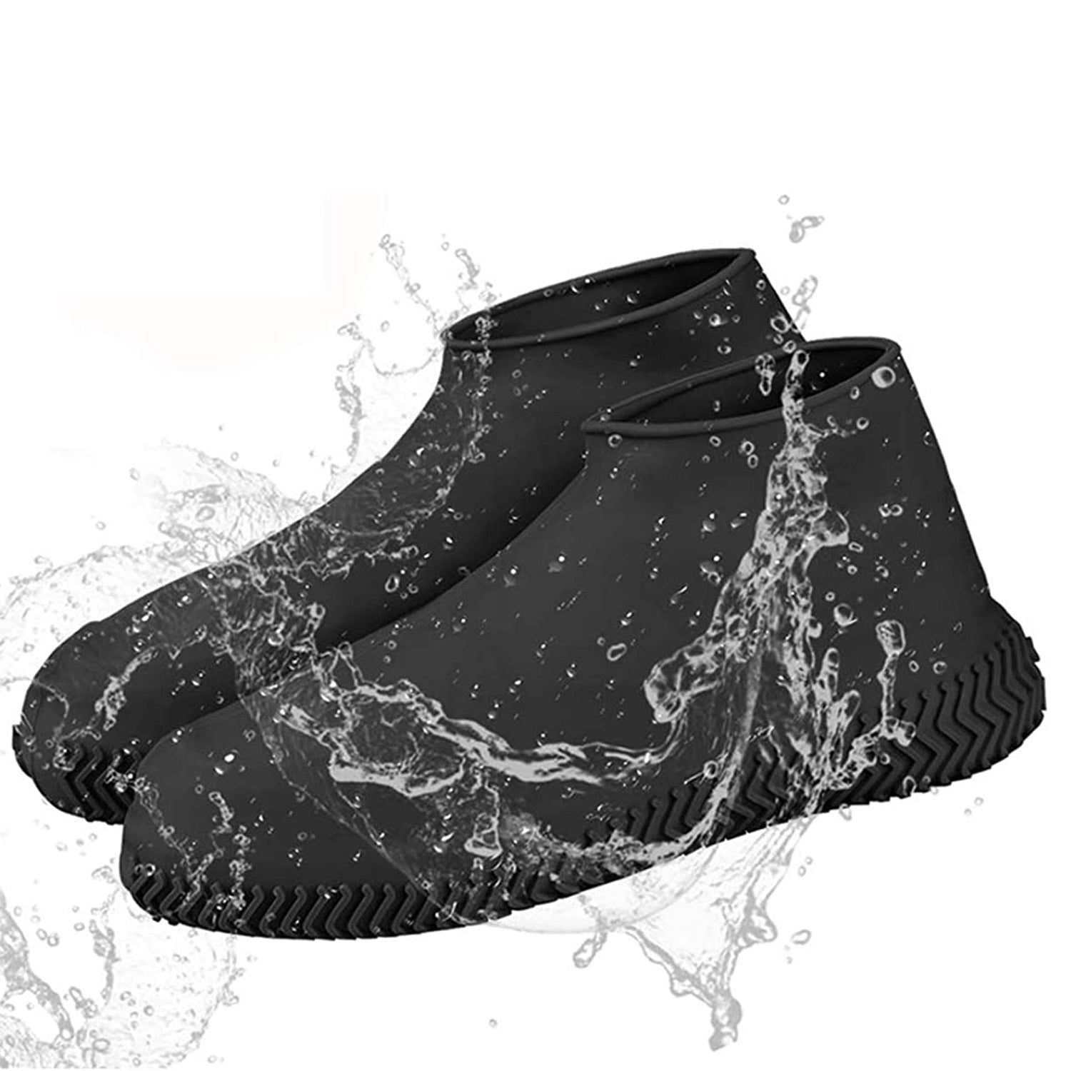 NON-SLIP SILICONE RAIN REUSABLE ANTI SKID WATERPROOF FORDABLE BOOT SHOE COVER ( LARGE )