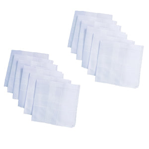 Men's King Size Formal Handkerchiefs for Office Use - Pack of 12