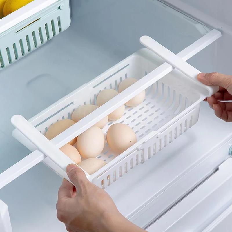 Expandable Adjustable Multipurpose Fridge Storage Basket ( 1 pcs )