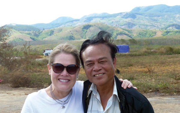 Donna Musil and her guide in Vietnam