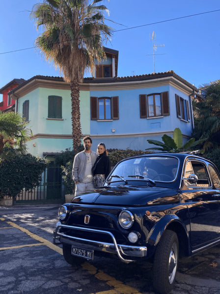 Touring Milan in a vintage Fiat