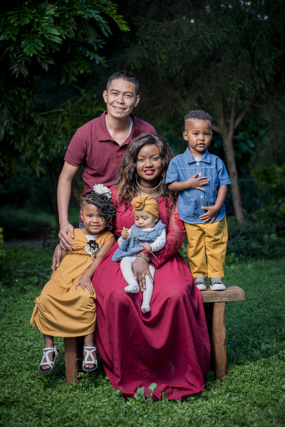 Sol and Liz Ocampo with their kids