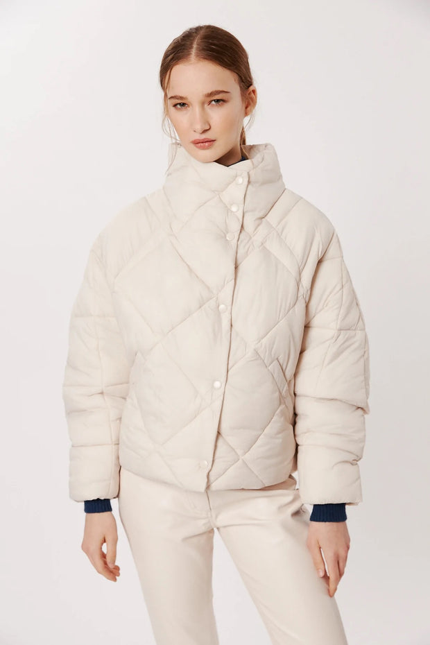 Deluc Giglia Puffer Jacket in Pearl