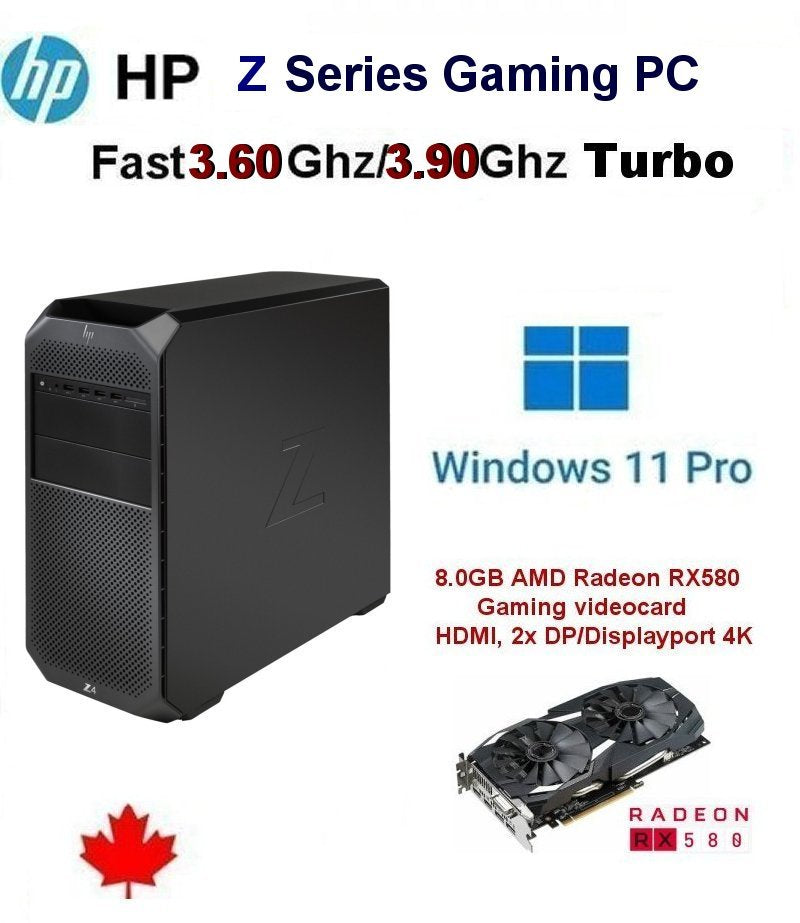 Fast 3.60Ghz-3.90Ghz HP Z4 G4 Workstation PC 32GB 2.0TB SSD Win11