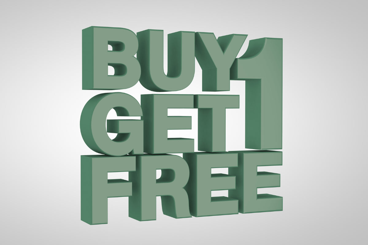 Buy 1 Get 1 Free sign