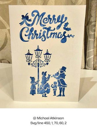 laser cut Christmas greeting card, made by Michael Aktinson