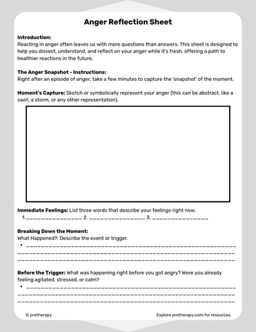 Anger Reflection Sheet.