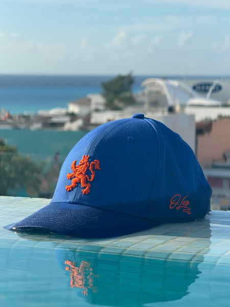 O.Leo Baseball cap - Blauw met Oranje leeuw