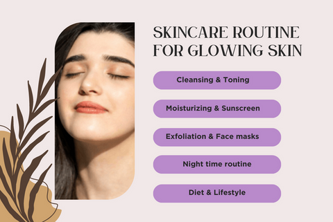 a woman doing skincare routine for glowing skin