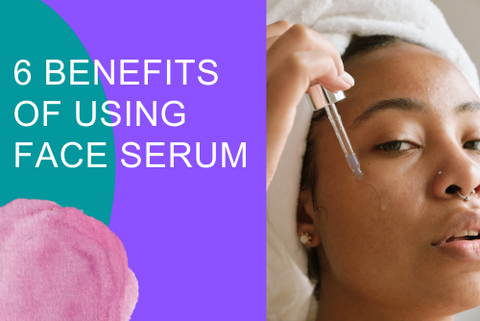 a woman telling about benefits of using serum on face